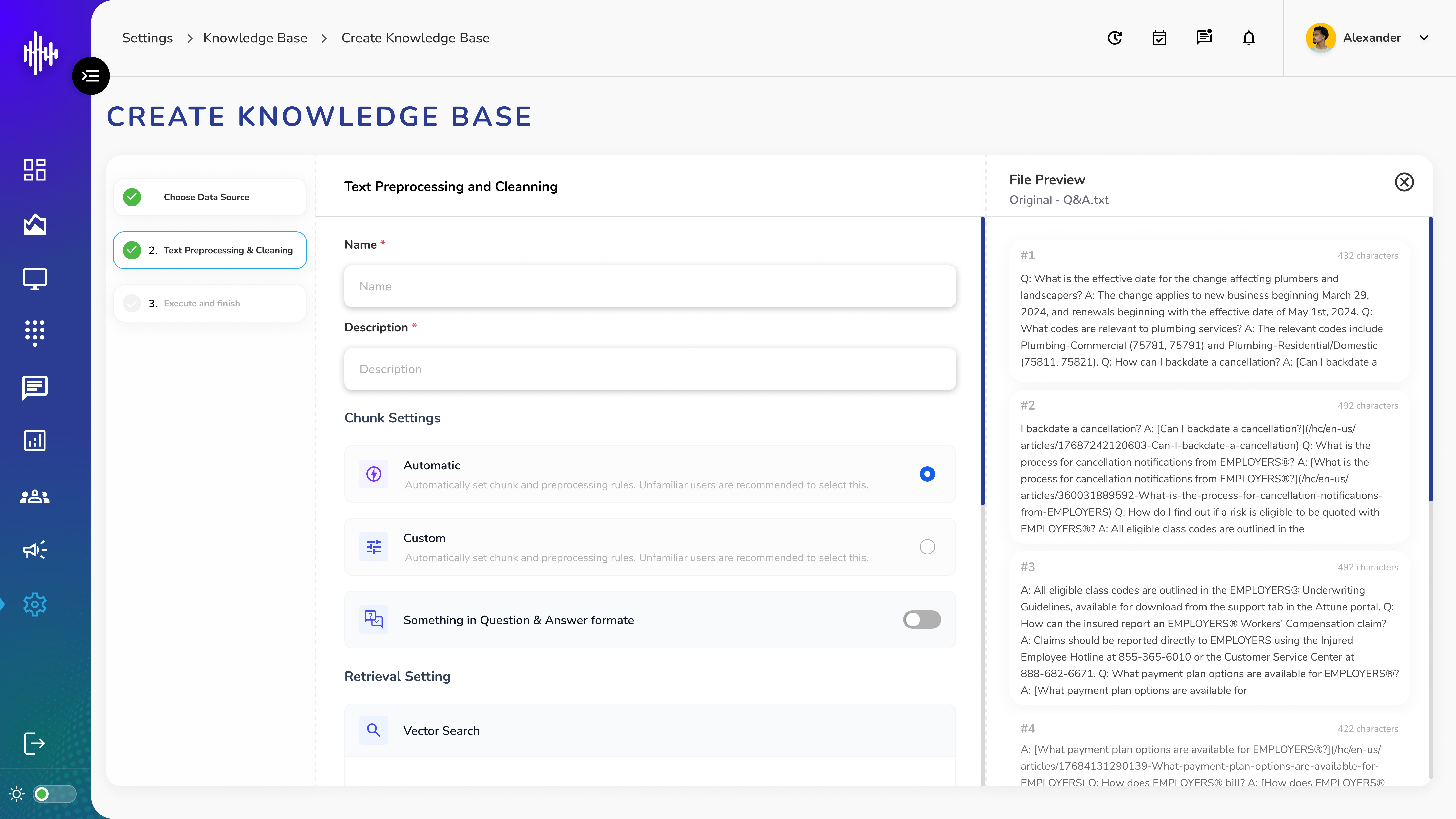 Knowledge Base - Add Step 2